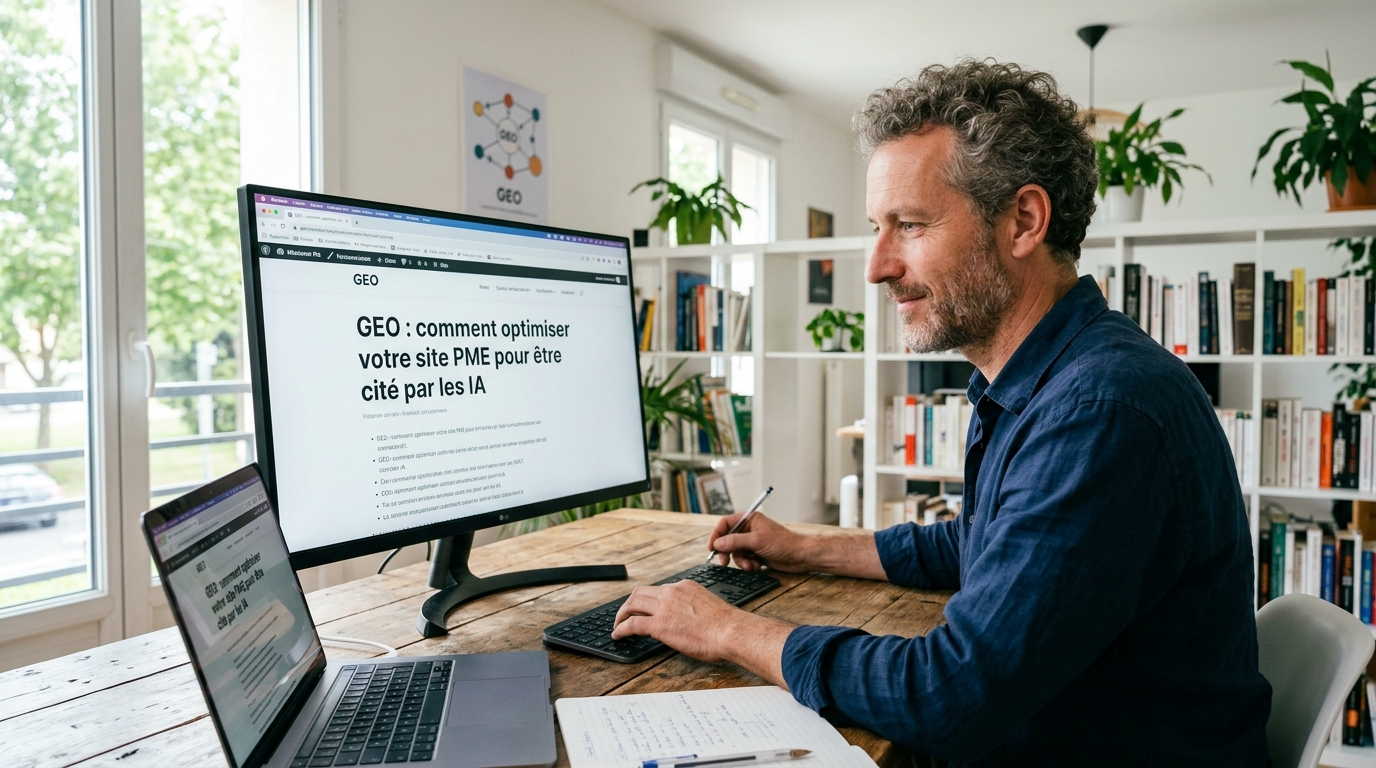 optimisation référencement intelligence artificielle PME - GEO : comment optimiser votre site PME pour être cité par les IA