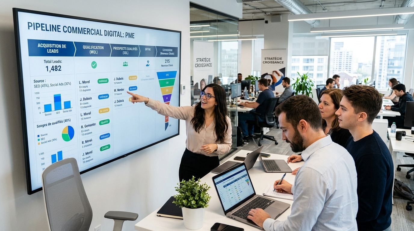pipeline commercial digital - Pipeline commercial digital : comment une PME structure vraiment ses leads en ligne