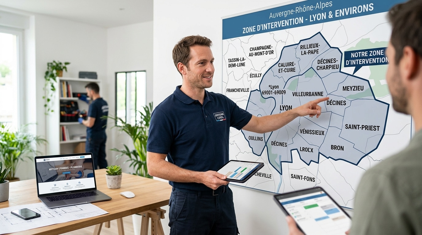 6. Votre zone d'intervention clairement affichée